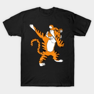 Dabbing Tiger Football Team Mascot Funny Dab T-Shirt